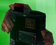 Holding the gas grenade