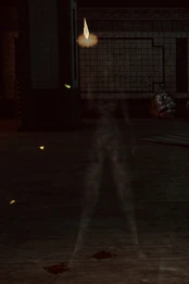 Anna Navarre firing a weapon while cloaked