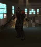 An Ogre taunting before firing his Typhoon.