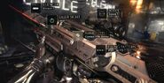 Deus Ex: Mankind Divided Combat Rifle showing modifications.