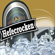 An advert for Hefecrocken Beer.