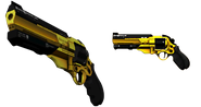 Pieter Burke's revolver, a custom skinned version available in The Missing Link