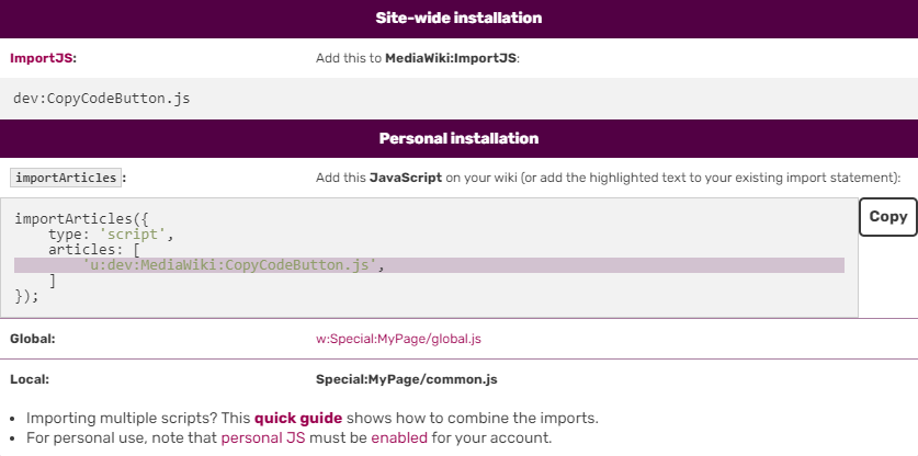 Copycodebutton Fandom Developers Wiki Fandom