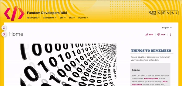 Example of the Smooth Page Load