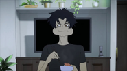Eating with the Makimura family.