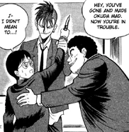 The pair confront Mita