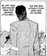 He leaves his family behind