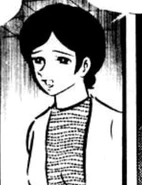 Akiko in the doorway