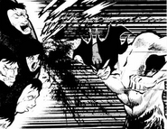 Akira smashes Jinmen's shell