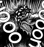 A horned beast assaults Jun Fudo