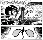 Texsch frightens Akira Fudo