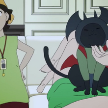 Tako Devilman Wiki Fandom Nafiro resembled a small black cat, however in actuality he had large bat like wings, a spiked rigid layer of back bones sticking out from his back and some shot spiked horns. tako devilman wiki fandom