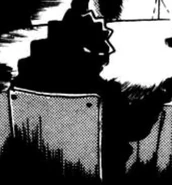 Devilman Saludra in the dark, in Devilman