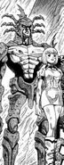 Devilman Despereaux and Massami Izumi stand together, in the Amon manga