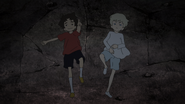 Young Akira and Ryo watching the stars.