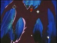 Zennon's ghost form, laughing in joy, in ' Devilman'