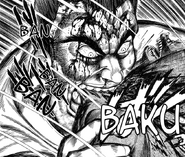 The burly student savages a bat, in 'Devilman Lady'
