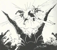 Kaim with Esunotto and Onemammac fighting overhead