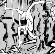 Carad jumps down from a cliff in Devilman
