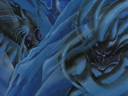 Gardalza and Texsch, frozen in ice in 'Devilman: The Demon Bird'