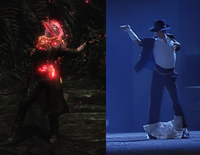 DMC5 Dante posing Michael Jackson's iconic move