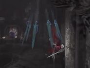 Nelo Angelo's Phantom Blades impaling Dante in Devil May Cry