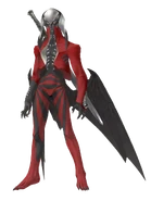 Kazuma Kaneko's design for Dante's Devil Trigger in Devil May Cry 3