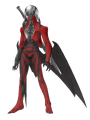 Kazuma Kaneko's design for Dante's Devil Trigger in Devil May Cry 3