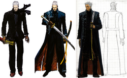 Vergil Black Suit Concept Art - Devil May Cry 3: Dante's Awakening Art  Gallery