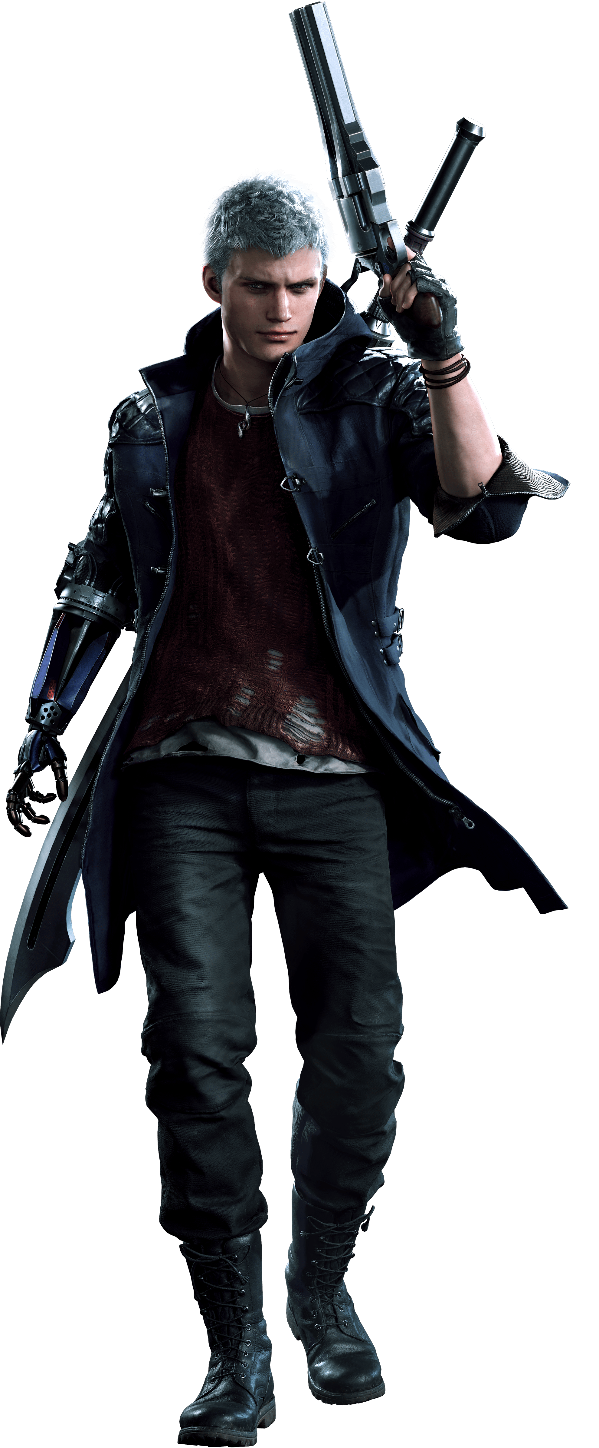 Nero Devil My Cry 4 - V V é um novo personagem introduzido em Devil May Cry  5. Ele é o terceiro personagem jogável do jogo. É um jovem alto e magro