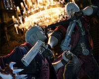 Dante fights with Nero
