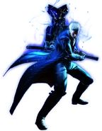 CG render of Vergil's "Super Vergil" costume in Devil May Cry 4: Special Edition