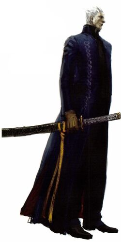 Vergil Black Suit Concept Art - Devil May Cry 3: Dante's Awakening Art  Gallery