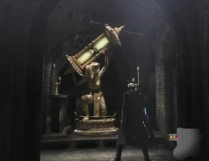  Una estatua de la divinidad en Devil May Cry 4,