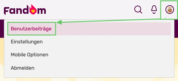 Contributions-feed-personal-3.png (46 KB) 1. Smartphone: Tippe auf deinen Avatar und dann auf „Benutzerbeiträge“.