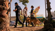 Debra with an investigator