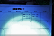 Calendar noting Beaudry's return date