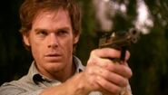 Dexter with Esteban's gun