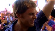 Dexter imagines people celebrating him for his kills