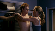 Lumen removes Dexter's shirt