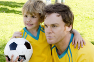 Harrison and Dexter at soccer game