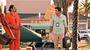 Wayne and Dexter talk with each other