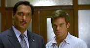 Miguel and Dexter at the courthouse