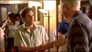 Dexter introduces himself as Kyle Butler (alias)