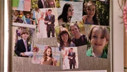 Family photos on fridge