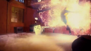 Doakes dies in a fiery explosion set by Lila