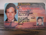 Brian Moser's driver license showing the address of Laura Moser's house
