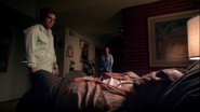 Dexter brings a drunk Angel to Nina's house