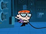Dexter putting the plug like in the theme song.