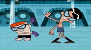 Dexter and Mandark fighting